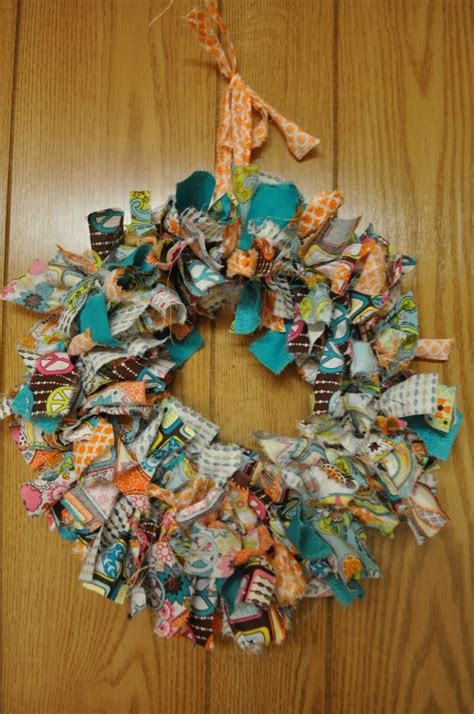 Raggedy Fabric Wreath Decoration