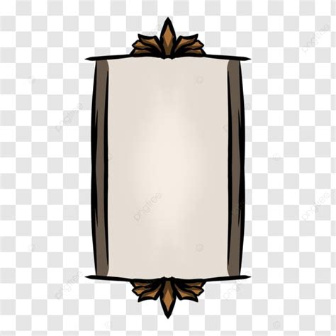 Aesthetic Paper Scroll With Wooden Decoration Paper Scroll Blank Png