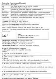 Concession - ESL worksheet by marzouga