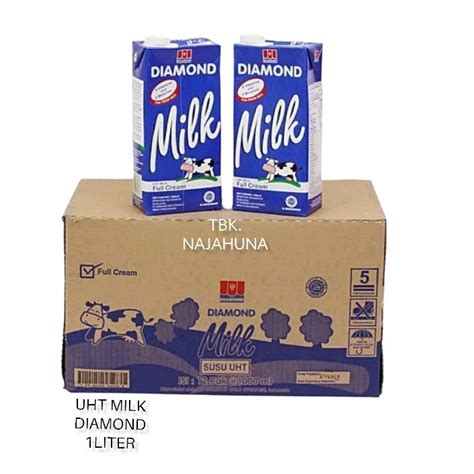 Jual DIAMOND MILK UHT FULL CREAM 1 LITER SUSU UHT DIAMOND 1 LITER