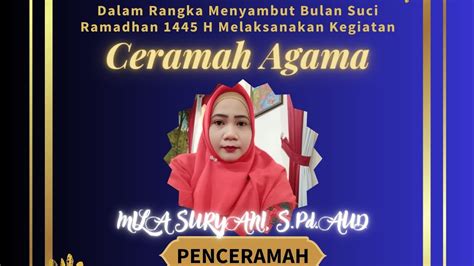 Taushiyah Sambut Ramadhan 1445 H Pdakabupatenkarimun Youtube