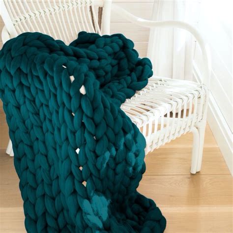 Chunky Knit Blanket Merino Wool Blanketgiant Knit Throw - Etsy