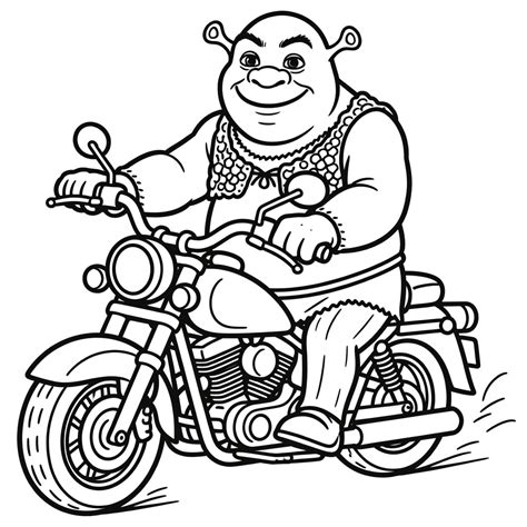 shrek coloring pages funny