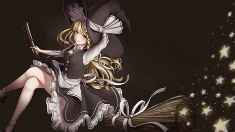 Apron Blonde Hair Braids Dtvisu Kirisame Marisa Long Hair Ribbons Skirt Stars Touhou Witch