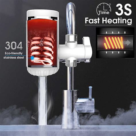 Electric Hot Faucet Water Heater Kitchen Cold Heating Faucet Tankless