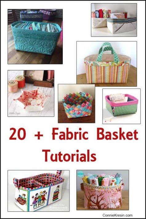 20 Free Fabric Basket Tutorials Freemotion By The River