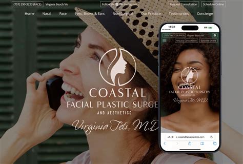 Website Design Plastic Surgery Virginia Beach Visionefx