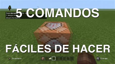 5 comandos fáciles de hacer en Minecraft YouTube