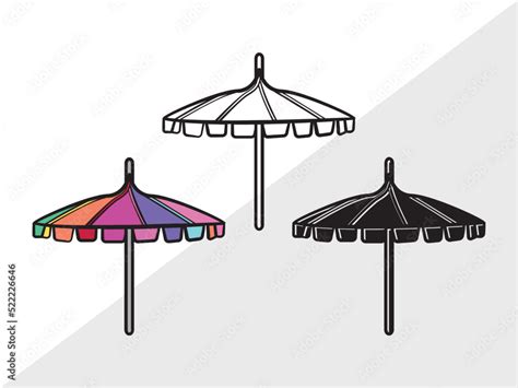 Beach Umbrella Svg Beach Umbrella Svg Beach Svg Summer Svg