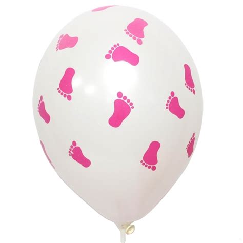 Baby Shower Latex Balloons - Pink Baby Feet - Shindigs.com.au