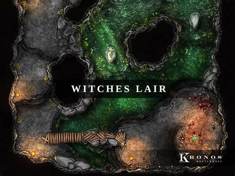 Witches Lair Battlemap 4k Dnd Battle Map Dandd Battle Map Dungeons