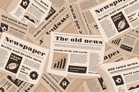 vector hand drawn  newspaper pattern design