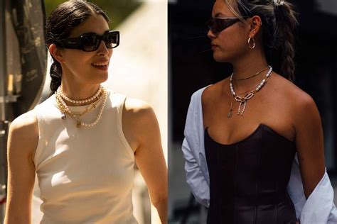 5 Chic Ways To Wear Pearls Now How To Wear Pearls Wear Pearls Choker Outfit