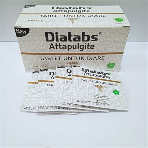 Jual New Diatabs Attapulgite Obat Diare Mencret Mules 1strip Isi 4