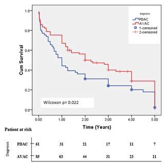 Kaplan Meier Survival Curve For Pancreatic Ductal Adenocarcinoma