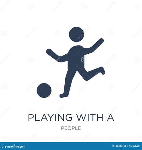 Playing With A Ball Icon Trendy Flat Vector Playing With A Ball Stock