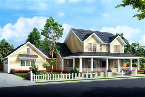 Budget Friendly 4 Bed Country Farmhouse Plan - 52285WM | Architectural ...