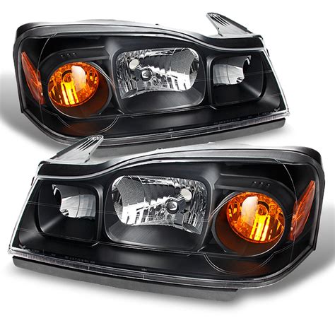 Akkon Saturn Vue 06 07 Amber Black Bezel Oe Replacement Headlights