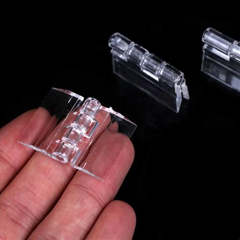 High Quality 10Pcs Plastic Folding Hinges Transparent Plexiglass Hinge