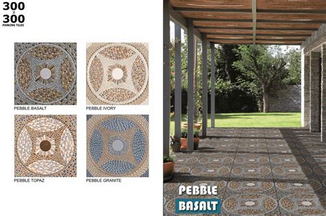 Multicolor Pebble Basalt Parking Tiles Size 300x300 Mm At Rs 140box