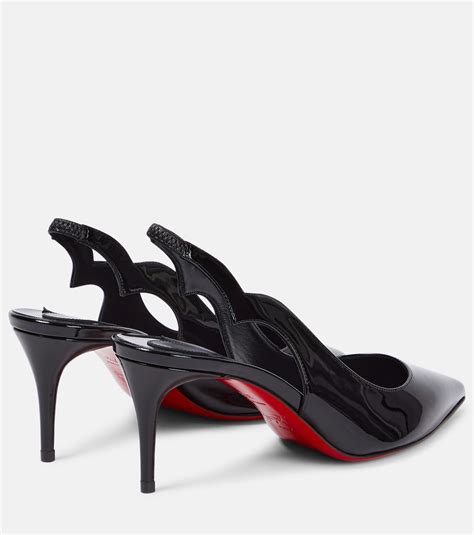 Hot Chick Sling Patent Leather Slingback Pumps In Black Christian