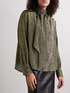 PETAR PETROV Treasure pussy bow silk blend lamé shirt NET A PORTER