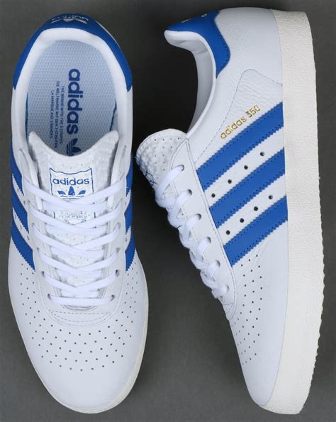 Adidas 350 Trainers Whiteblueleathershoesoriginalsmens