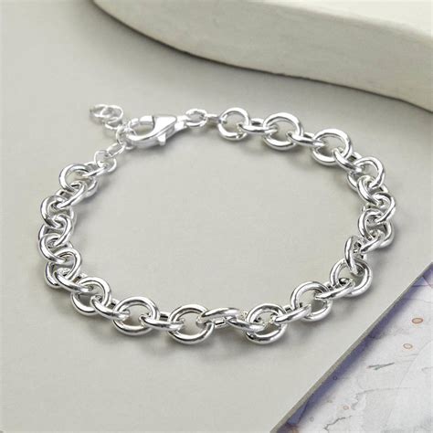 Sterling Silver Belcher Link Bracelet By Martha Jackson Sterling Silver