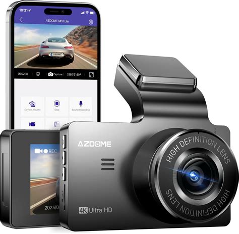 Amazon AZDOME M63 Lite 4K Dash Cam Front 2160P Car Camera With