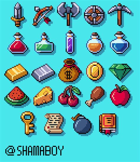 Rpg Pixel Art Sprites Items Rpg Icons Pixel Art Design Pixel Art | Porn ...