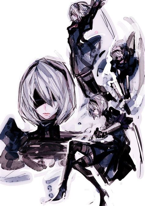 Anime Art Girl Anime Guys Drakengard Nier Happy Shark Neir Automata