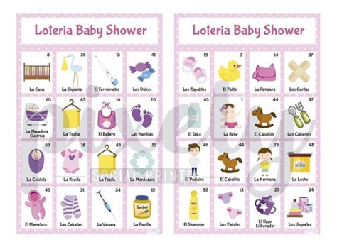 Kit Imprimible Loteria Baby Shower Ni A Con Tablas Oferta Meses