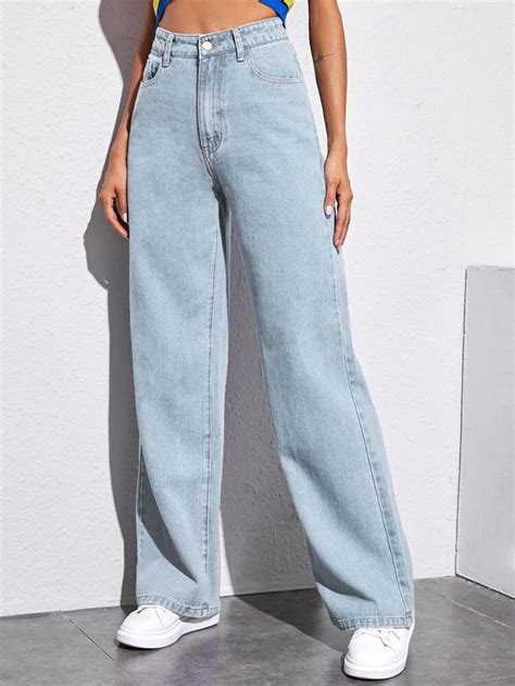 High Rise Baggy Jeans Shein Uk Mom Jeans Outfit High Rise Jeans