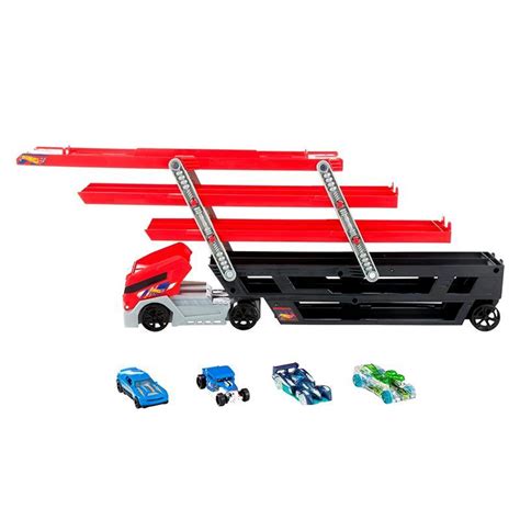 Mattel Hot Wheels Mega Truck Mit Fahrzeugen Fpm Spar Toys