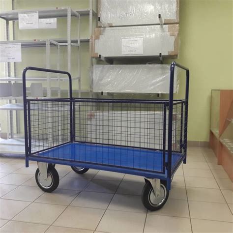 Тележка с сетчатыми бортами. 🛒 Идеально подходит для перемещения грузов ...