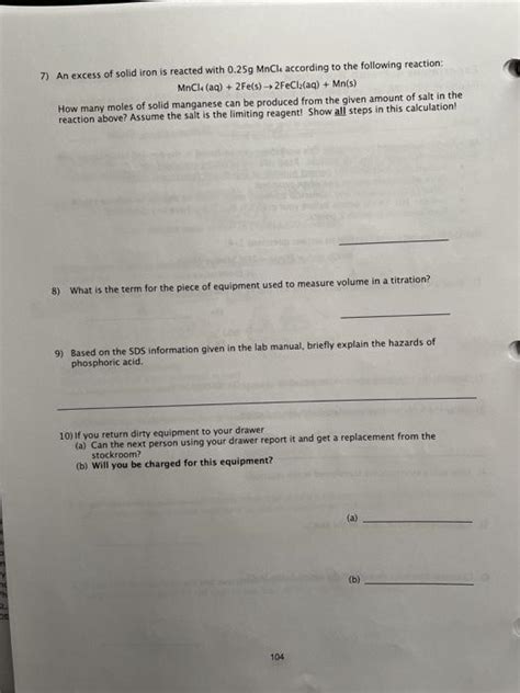 Solved Experiment 4 Prelab Worksheet Hand To Your Ta At