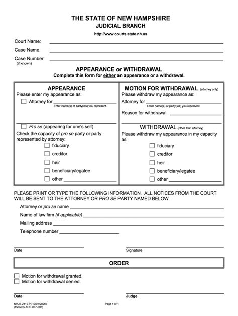 Courts State Nh Us New Hampshire Judicial Branch Form Fill Out And