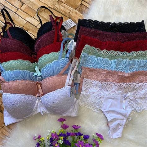 Conjuntos Lingerie Renda Suti E Calcinha Atacado Revenda Parcelamento Sem Juros