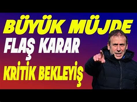 Flaş gelişme beklenmedik karar ve Büyük Müjde trabzonspor fenerbahçe