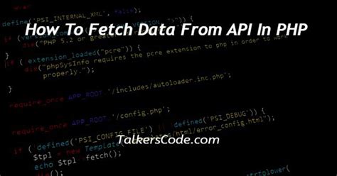 How To Fetch Data From Api In Php