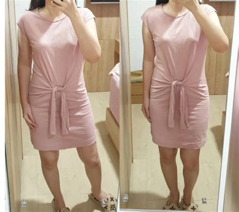 Nude Dress Knot Fesyen Wanita Pakaian Wanita Gaun Rok Di Carousell