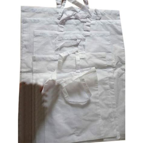 White Plain Carry Bag Roto Fabric Capacity 5 To 10 Kg At Rs 7piece