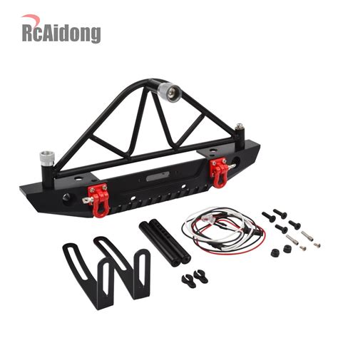 Rc Car Metal Rear Bumper With Spare Tire Rack Upgrade Parts For