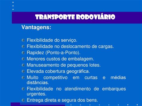 Geografia dos Transportes: - ppt carregar