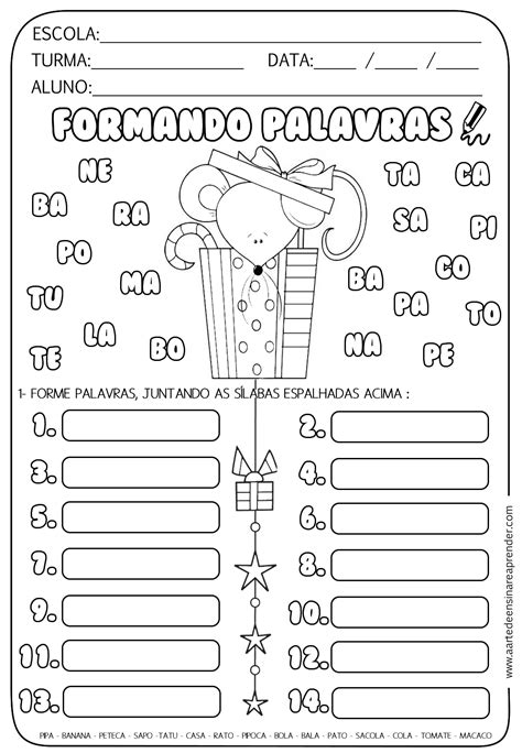 Atividade Pronta Forma O De Palavras A Arte De Ensinar E Aprender