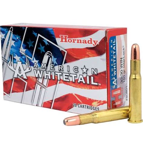 Hornady 80801 American Whitetail 30 30 Win 150 Gr InterLock Round Nose