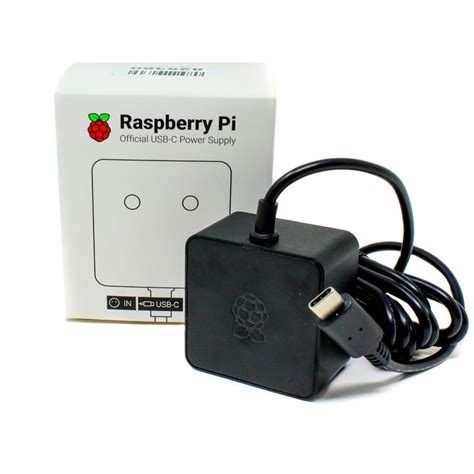 Official USB Type C 15 3W Power Supply For Raspberry Pi 4 Black DarkOct02