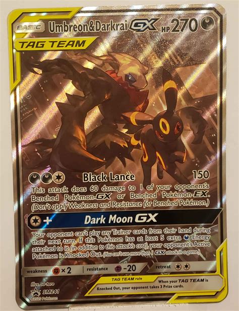 Pokemon Card Sm Black Star Promos Sm Umbreon Darkrai Tag Team Gx