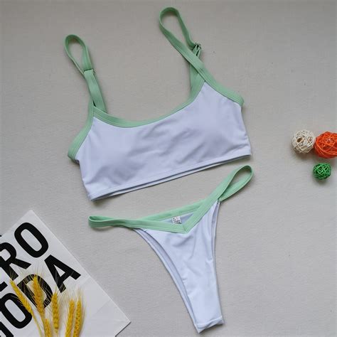 EQWLJWE Bikini Sets For Women Two Piece Swimsuit Crop Top Brazilian Thong Bathing Suit Walmart