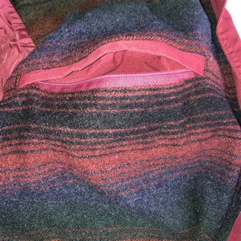 Vintage Lands End Plaid Wool Lined Red Parka Jacket Barn Coat Chore